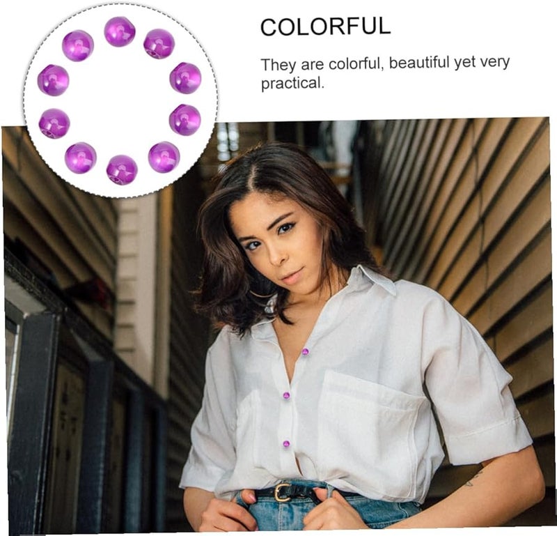 Angoily 10pcs Round Pearl Sewing Buttons DIY Shirt Fastener For Sweater Cheongsam Skirt Craft Repairs - Image 2